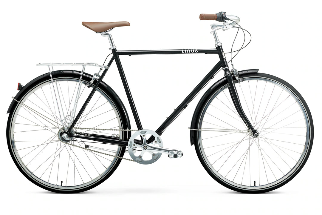 Linus Roadster Sport 3i Heritage Bike in Olive Desert Small Black